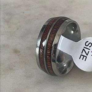 mens stainless steel wedding band style ring 11